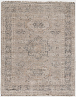 Caldwell Vintage Space Dyed Wool Rug, Latte Tan/Gray, 2ft x 3ft Accent Rug