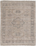 Caldwell Vintage Space Dyed Wool Rug, Latte Tan/Gray, 2ft x 3ft Accent Rug