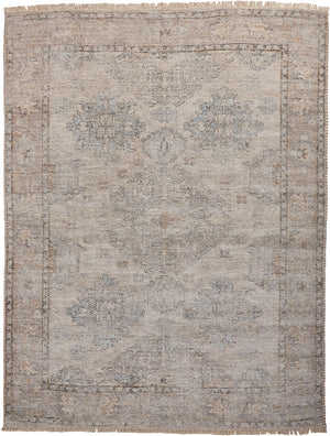 Caldwell Vintage Space Dyed Wool Rug, Natural Tan/Gray, 9ft x 12ft Area Rug