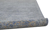 Caldwell Vintage Space Dyed Wool Rug, Aegean Blue/Gray, 9ft x 12ft Area Rug