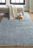 Caldwell Vintage Space Dyed Wool Rug, Classic Blue/Beige, 9ft x 12ft Area Rug