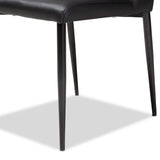 Baxton Studio Chandelle Modern and Contemporary Black Faux Leather Upholstered Dining Chair (Set of 4)