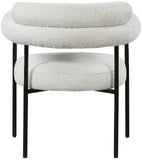 Blake Boucle Fabric / Iron / Foam Contemporary Cream Boucle Fabric Dining Chair - 28.5" W x 24" D x 31.5" H