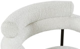 Blake Boucle Fabric / Iron / Foam Contemporary Cream Boucle Fabric Dining Chair - 28.5" W x 24" D x 31.5" H