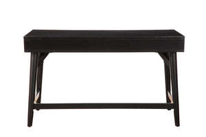 Alpine Furniture Flynn Large Desk, Black 966BLK-66 Black Mahogany Solids & Okoume Veneer 52 x 24 x 30.5