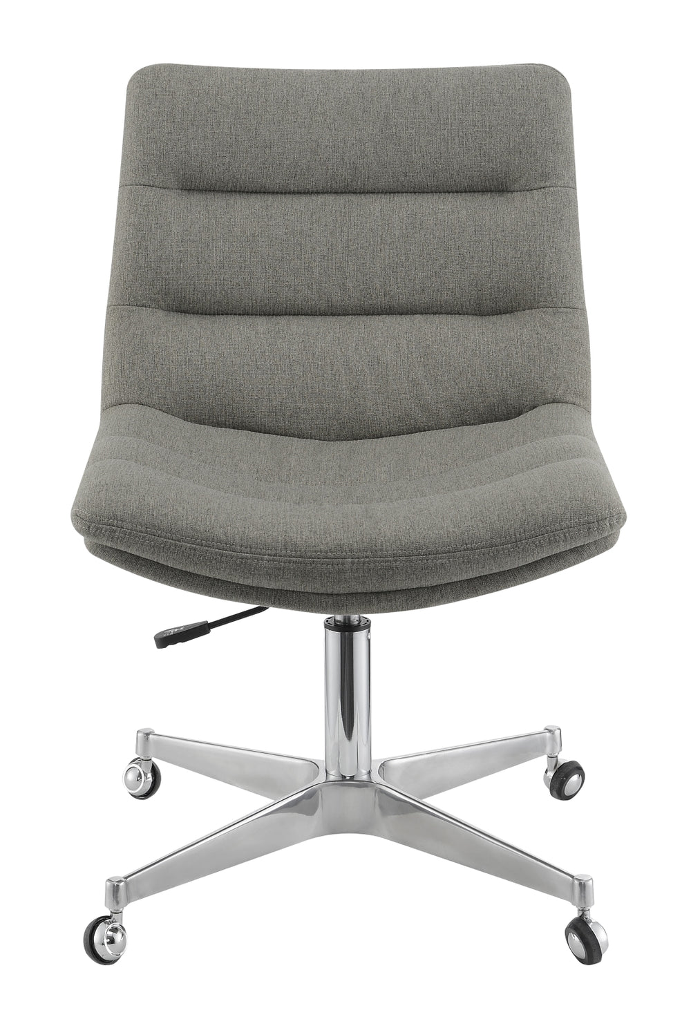 Contemporary Grey Office Chair with Tufted Cushion, Adjustable Height & Smooth Rolling Casters