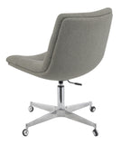 Contemporary Tufted Cushion Office Chair Grey