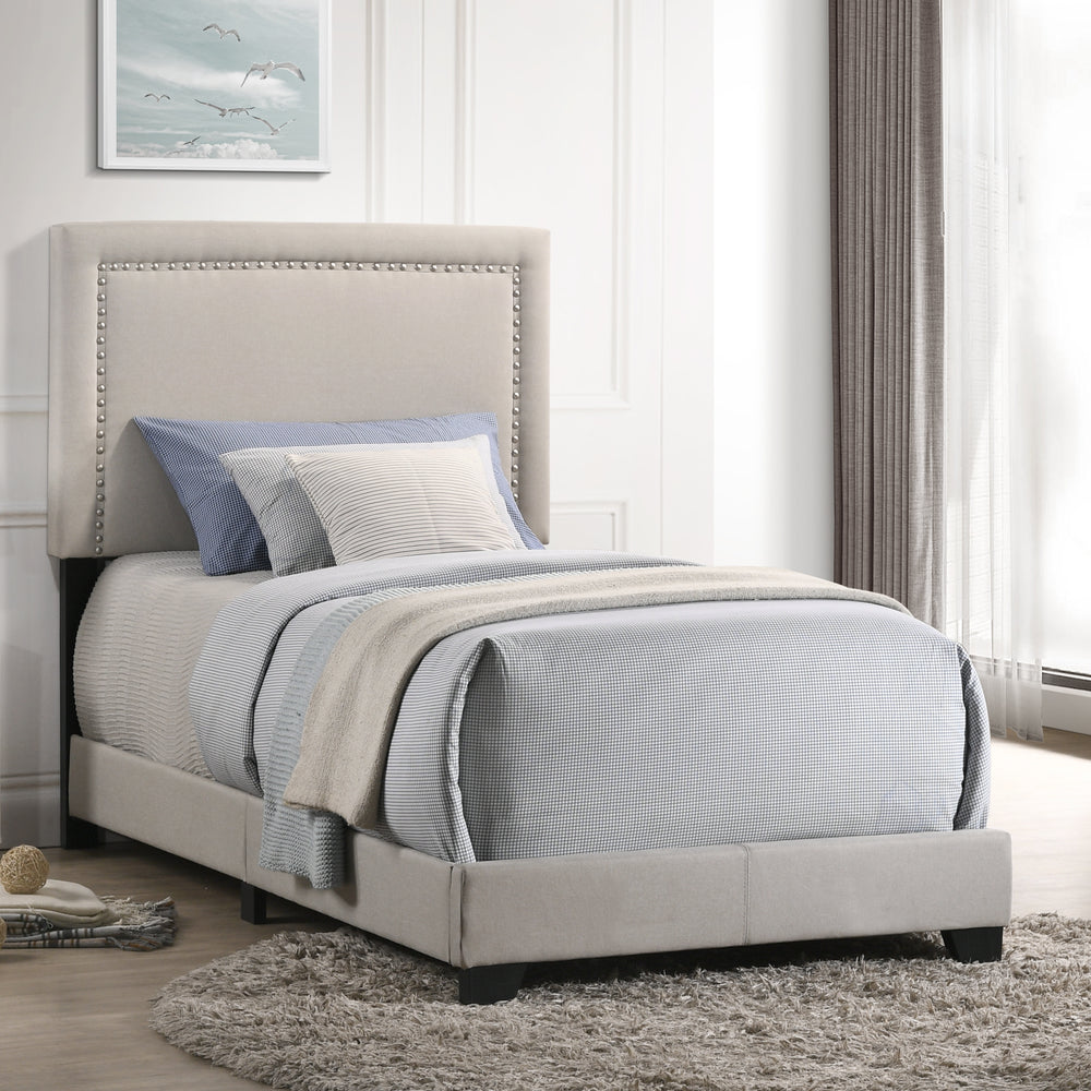 Intercon Zion Modern Upholstered Twin Bed UB-BR-ZONTWN-FOG-C UB-BR-ZONTWN-FOG-C