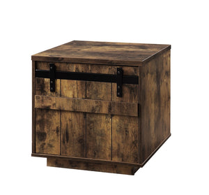 Bellarosa Farmhouse End Table Rustic Oak (Hazelnut Distress Wood) 88042-ACME