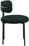 Beacon Boucle Fabric / Iron / Foam Contemporary Green Boucle Fabric Dining Chair - 22" W x 21" D x 30" H