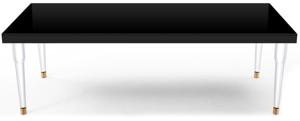 Bethany Acrylic / MDF Contemporary Black Dining Table - 94.5" W x 43.5" D x 30" H