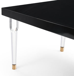 Bethany Acrylic / MDF Contemporary Black Dining Table - 94.5" W x 43.5" D x 30" H