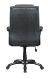 Contemporary Adjustable Height Office Chair with Padded Arm and Black