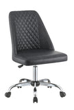 Contemporary Upholstered Tufted Back Office Chair and Chrome
