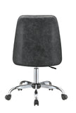 Contemporary Upholstered Tufted Back Office Chair and Chrome