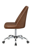 Contemporary Upholstered Tufted Back Office Chair and Chrome