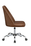 Contemporary Upholstered Tufted Back Office Chair and Chrome