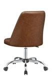 Contemporary Upholstered Tufted Back Office Chair and Chrome