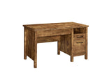 Delwin Country Rustic Lift Top Office Desk with File Cabinet Antique Nutmeg