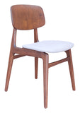 EE2826 100% Polyester, Rubberwood Scandinavian Commercial Grade Dining Chair Set - Set of 2
