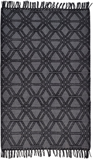 Phoenix Contemporary Moroccan Style, Charcoal Gray, 7ft-9in x 9ft-9in Area Rug