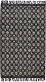 Phoenix Contemporary Moroccan Style Rug, Black/Ivory, 7ft-9in x 9ft-9in Area Rug