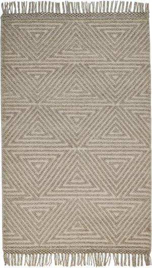 Phoenix Contemporary Moroccan Style Rug, Natural Tan, 7ft-9in x 9ft-9in Area Rug