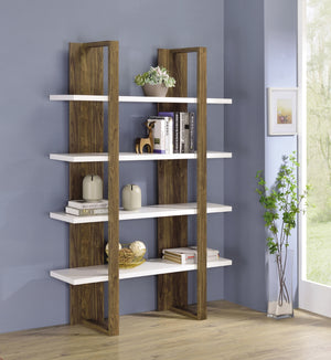 Modern Bookcase with 4 Full-length Shelves