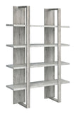 Modern Bookcase with 4 Full-length Shelves