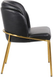 Jagger Faux Leather / Iron / Engineered Wood / Foam Contemporary Black Faux Leather Dining Chair - 22" W x 23" D x 31" H