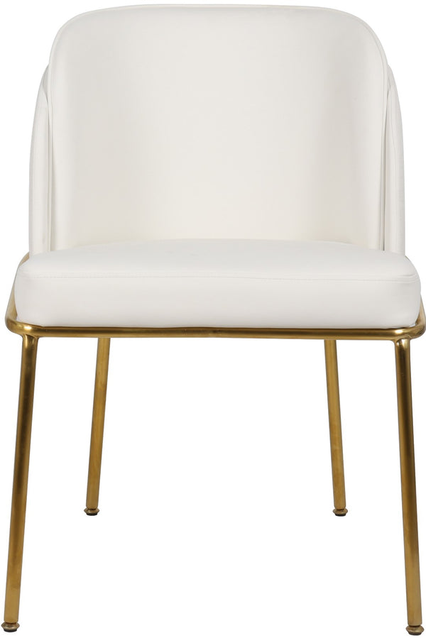 Jagger Faux Leather / Iron / Engineered Wood / Foam Contemporary White Faux Leather Dining Chair - 22" W x 23" D x 31" H