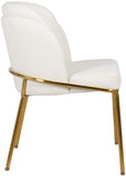 Jagger Faux Leather / Iron / Engineered Wood / Foam Contemporary White Faux Leather Dining Chair - 22" W x 23" D x 31" H