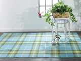 Crosby Eco-Friendly PET Dhurrie, Horizon Blue/Green, 8ft x 10ft Area Rug