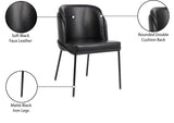 Jagger Faux Leather / Iron / Engineered Wood / Foam Contemporary Black Faux Leather Dining Chair - 22" W x 23" D x 31" H