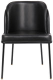 Jagger Faux Leather / Iron / Engineered Wood / Foam Contemporary Black Faux Leather Dining Chair - 22" W x 23" D x 31" H