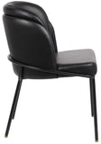 Jagger Faux Leather / Iron / Engineered Wood / Foam Contemporary Black Faux Leather Dining Chair - 22" W x 23" D x 31" H