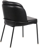 Jagger Faux Leather / Iron / Engineered Wood / Foam Contemporary Black Faux Leather Dining Chair - 22" W x 23" D x 31" H