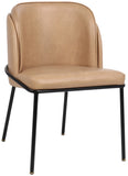 Jagger Faux Leather / Iron / Engineered Wood / Foam Contemporary Tan Faux Leather Dining Chair - 22" W x 23" D x 31" H