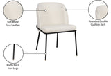 Jagger Faux Leather / Iron / Engineered Wood / Foam Contemporary White Faux Leather Dining Chair - 22" W x 23" D x 31" H