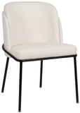 Jagger Faux Leather / Iron / Engineered Wood / Foam Contemporary White Faux Leather Dining Chair - 22" W x 23" D x 31" H