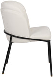 Jagger Faux Leather / Iron / Engineered Wood / Foam Contemporary White Faux Leather Dining Chair - 22" W x 23" D x 31" H