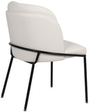 Jagger Faux Leather / Iron / Engineered Wood / Foam Contemporary White Faux Leather Dining Chair - 22" W x 23" D x 31" H