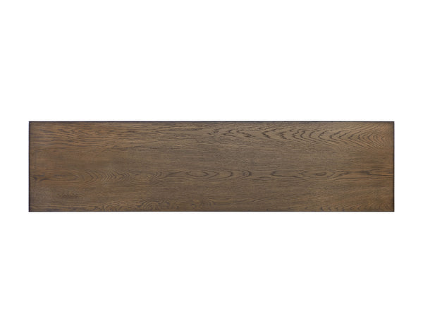 Newport 74" TV Console - Handcrafted Oak Finish with Storage, Wire Management & Soundbar Space