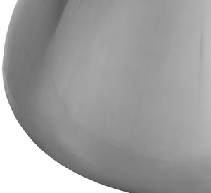 Emery Marble / Stainless Steel Contemporary White Marble Dining Table - 48" W x 48" D x 30" H