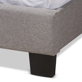 Baxton Studio Lisette Modern and Contemporary Grey Fabric Upholstered Queen Size Bed