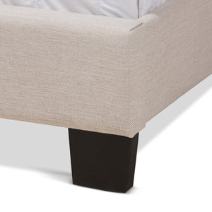 Baxton Studio Lisette Modern and Contemporary Beige Fabric Upholstered Full Size Bed