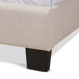 Baxton Studio Lisette Modern and Contemporary Beige Fabric Upholstered Queen Size Bed