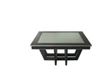 House Beatrice Transitional/Vintage Coffee Table Clear Glass & Charcoal Finish 88810-ACME