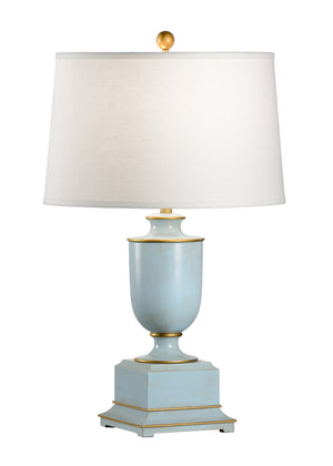 Old Washed Urn Lamp - Blue