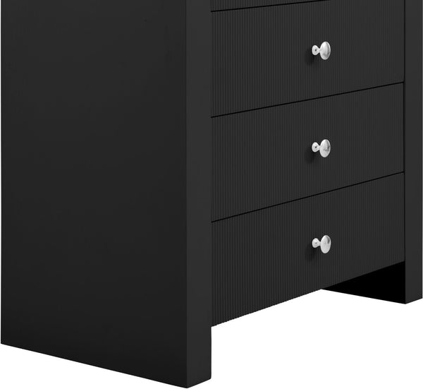 Artisto Ash Veneer / Engineered Wood / Metal Contemporary Black Chest - 34" W x 19" D x 48" H